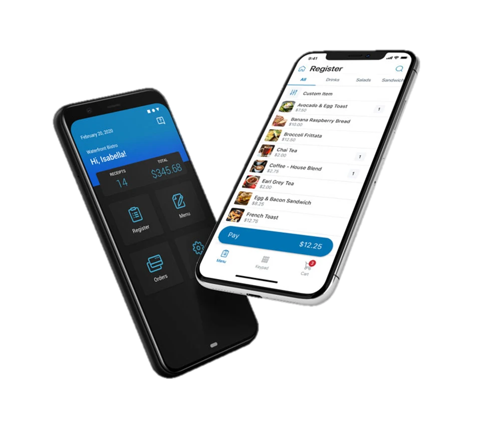 Un téléphone cellulaire affichant les commandes en ligne